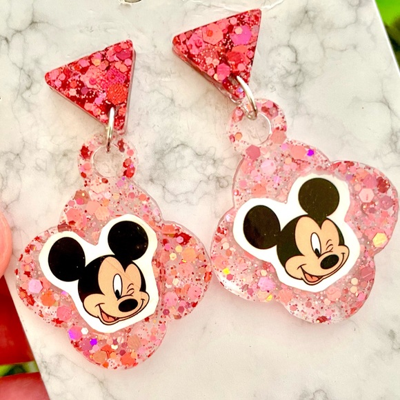 Mickey Mouse Acrylic Earrings - Picture 1 of 5